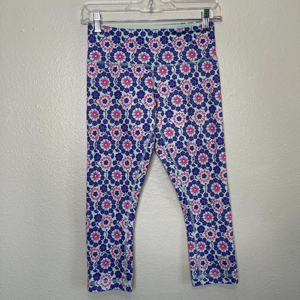 lululemon floral print crop 21" 4